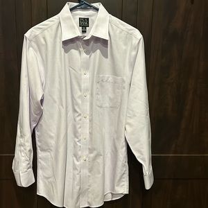 Jos. A. Bank lavender and white plaid dress shirt, like new!
